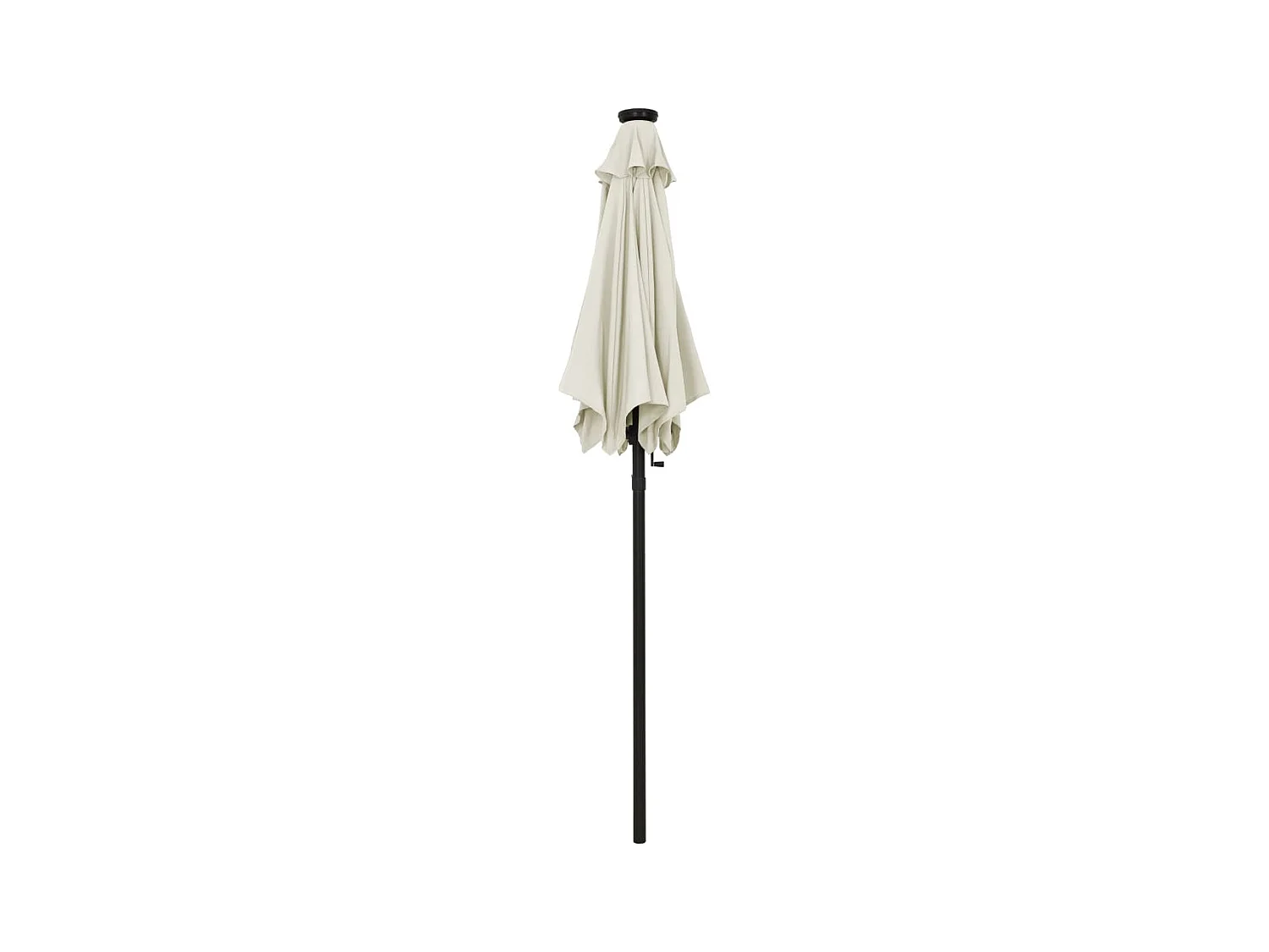 Parasol avec lumières LED Sable 200x211 cm Aluminium