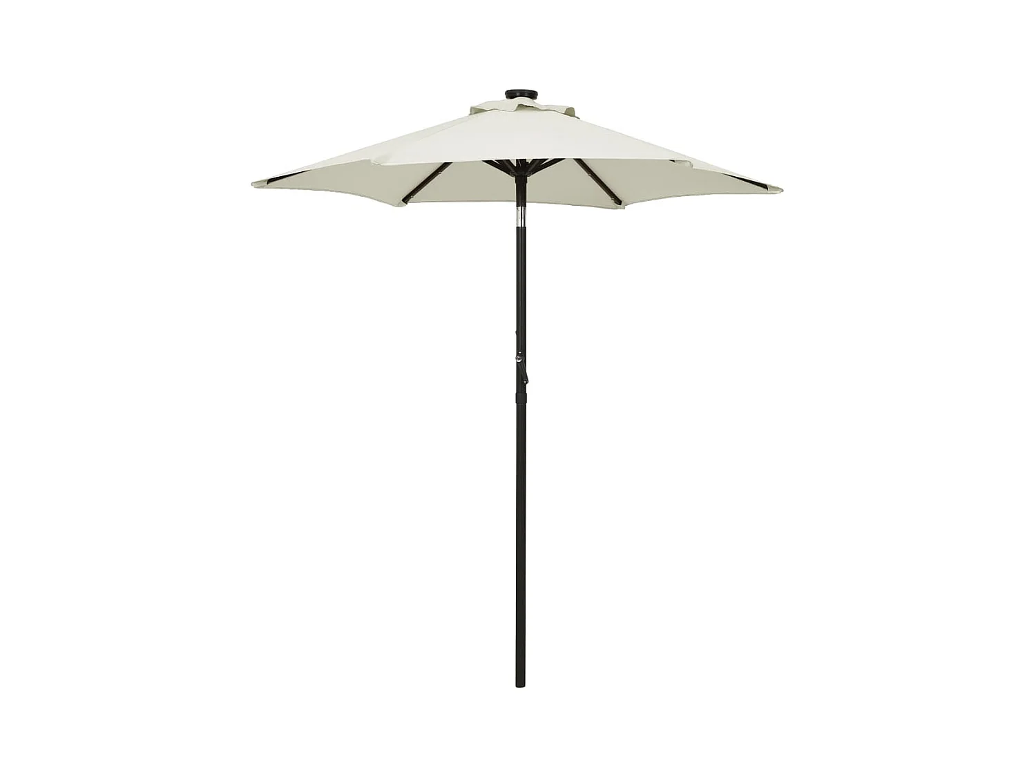 Parasol avec lumières LED Sable 200x211 cm Aluminium