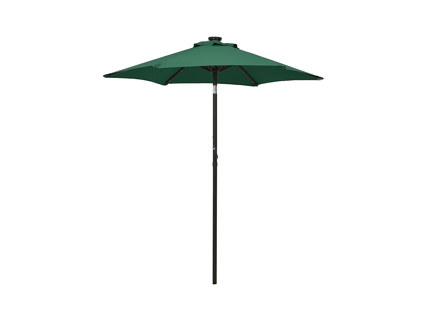 Parasol avec lumières LED Vert 200x211 cm Aluminium