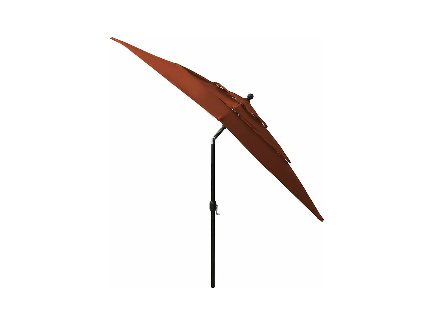 Parasol à 3 niveaux avec mât en aluminium Terre cuite 2,5x2,5 m