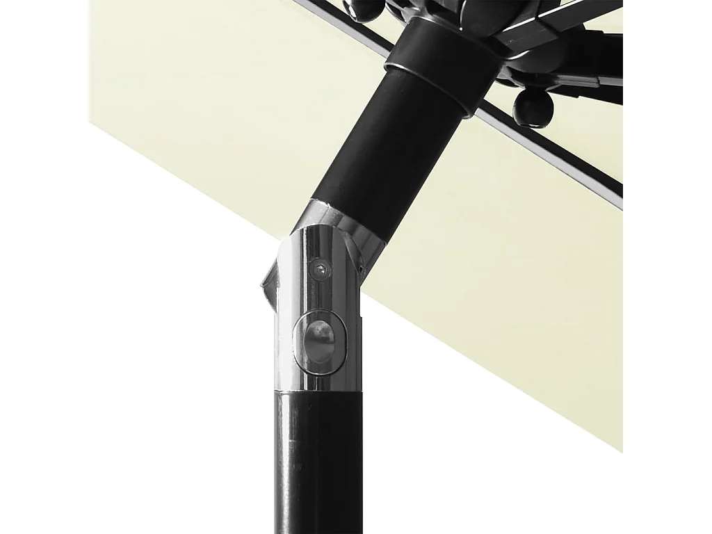Parasol à 3 niveaux avec mât en aluminium Sable 3 m