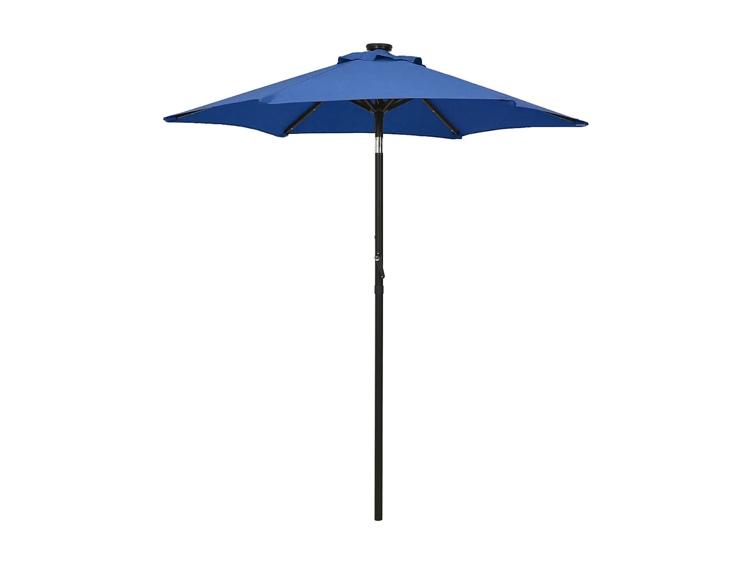 Parasol avec lumières LED Bleu azuré 200x211 cm Aluminium