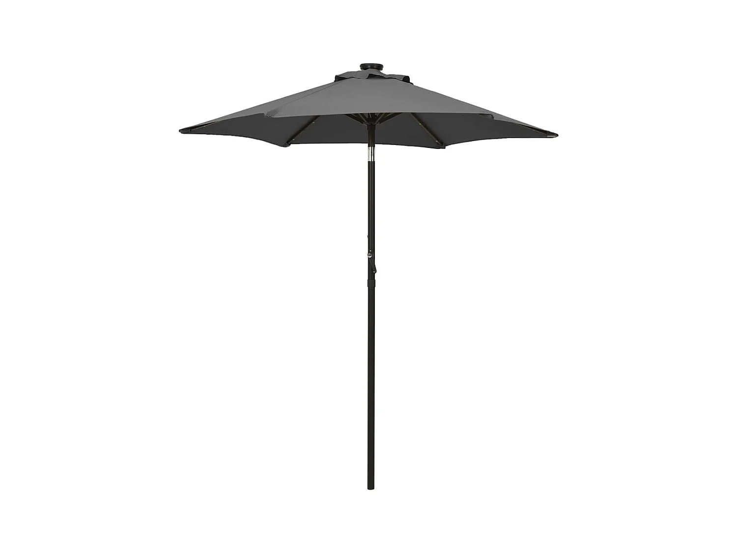 Parasol avec lumières LED Anthracite 200x211 cm Aluminium