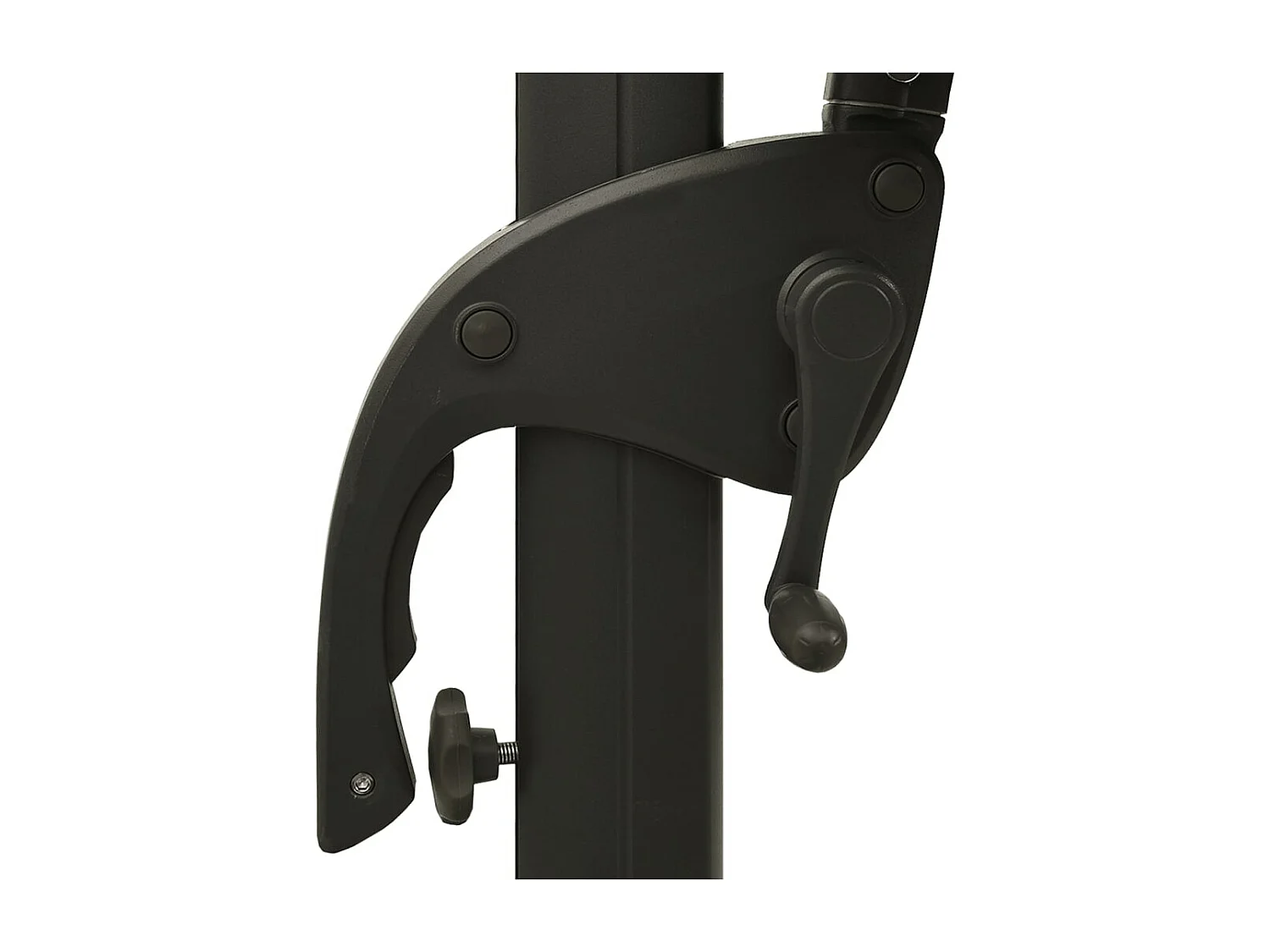 Parasol à 4 niveaux avec mât en aluminium Bleu azuré 3x3 m