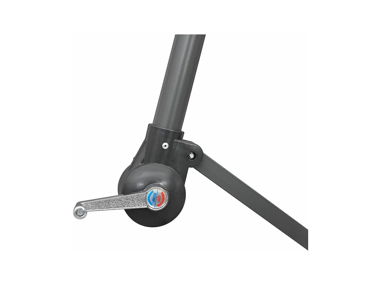Sombrilla colgante con palo de aluminio negro 3 m