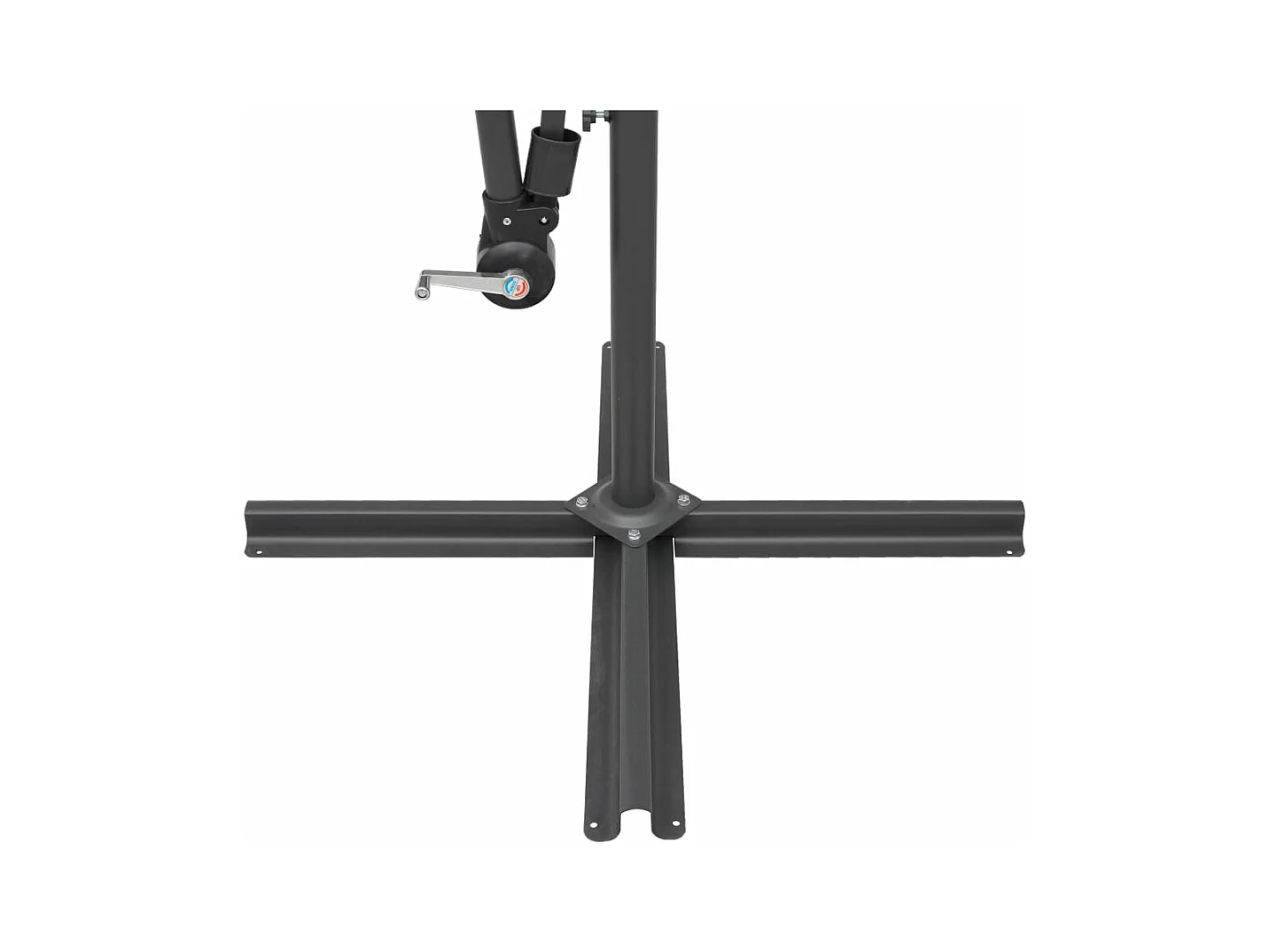 Parasol suspendu Noir 3 m Mât en aluminium