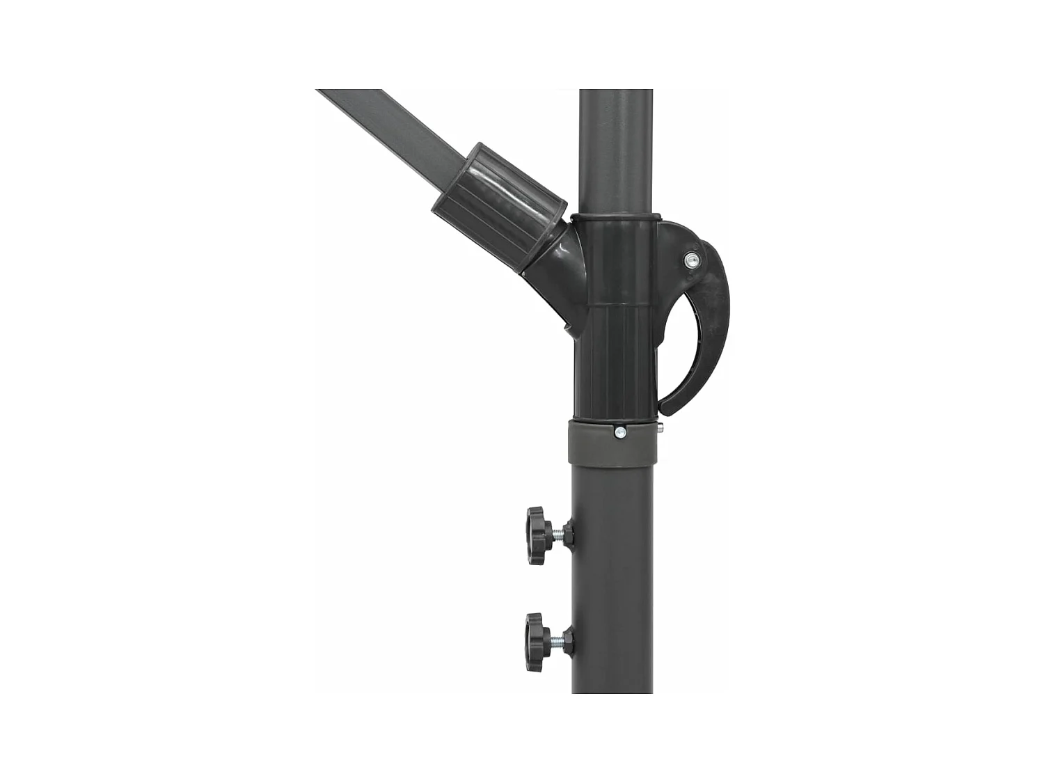 Parasol suspendu Noir 3 m Mât en aluminium