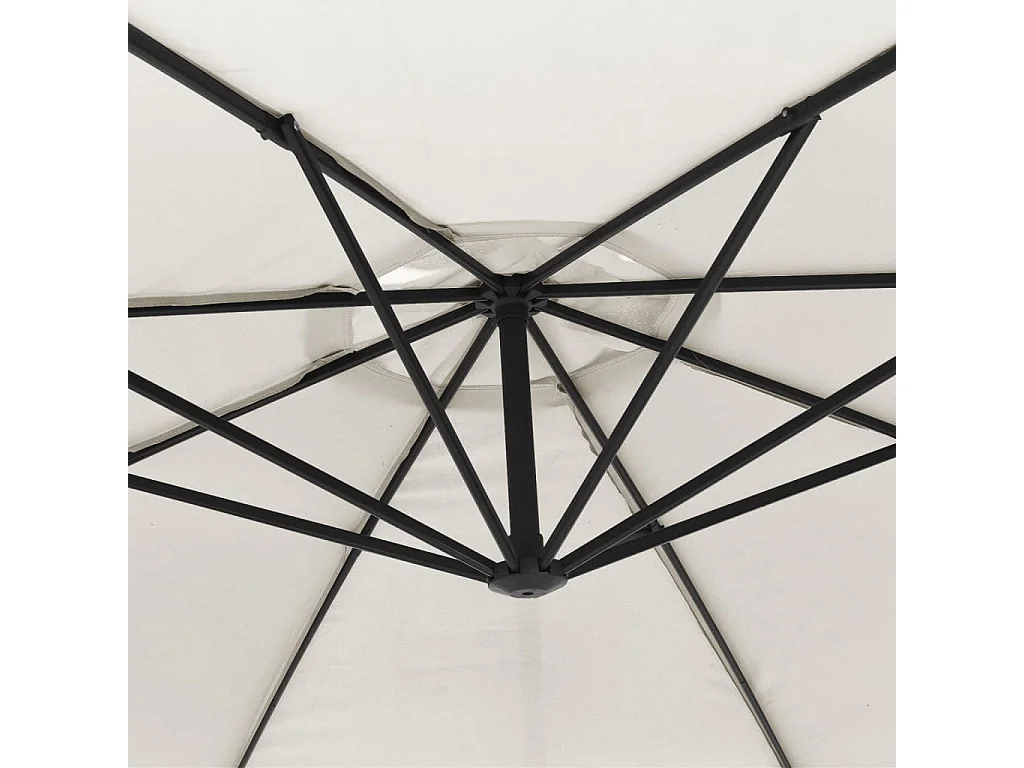 Parasol cantilever 3,5 m blanc sable