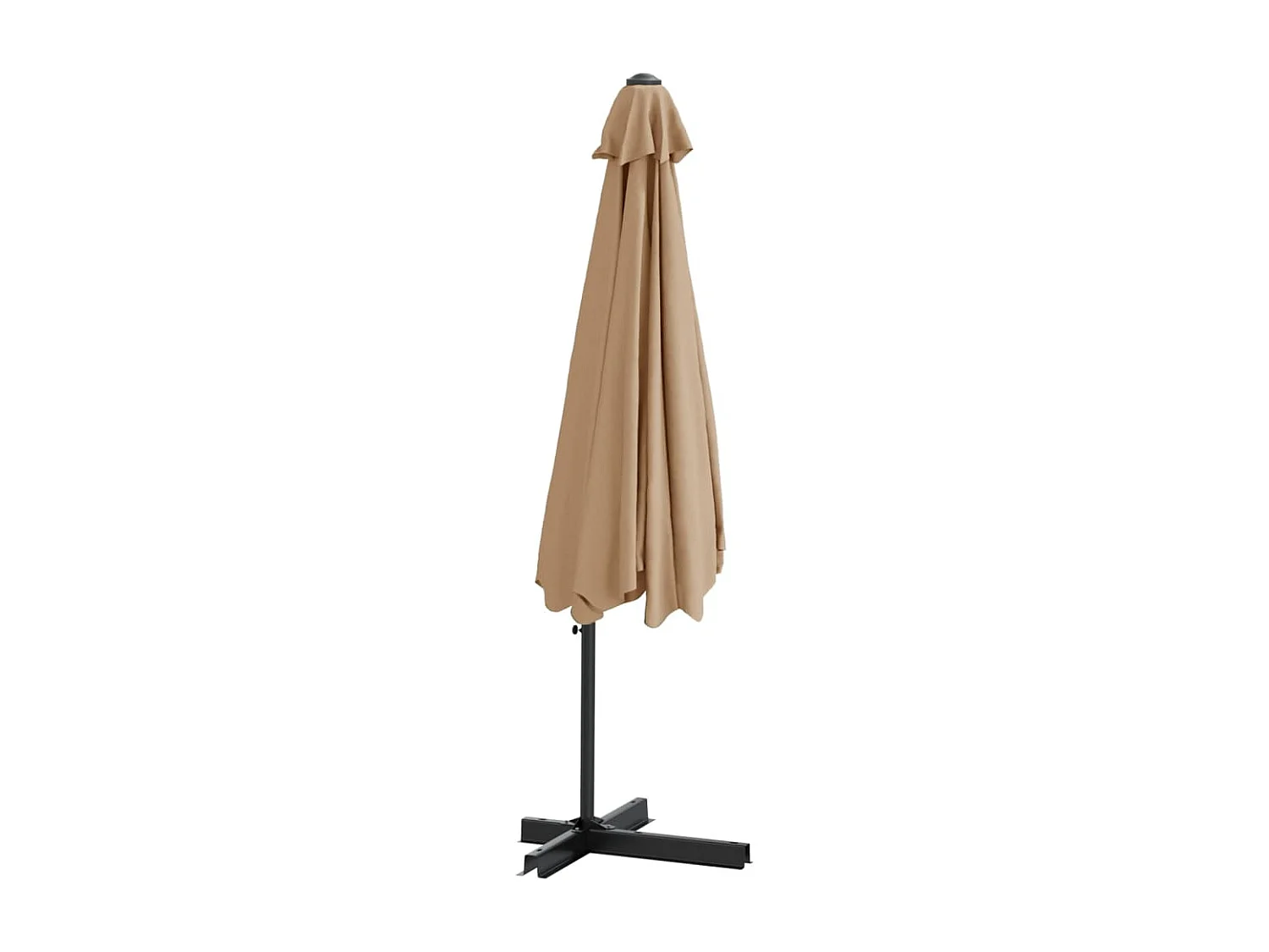 Parasol d'extérieur avec mât en acier 300 cm Taupe
