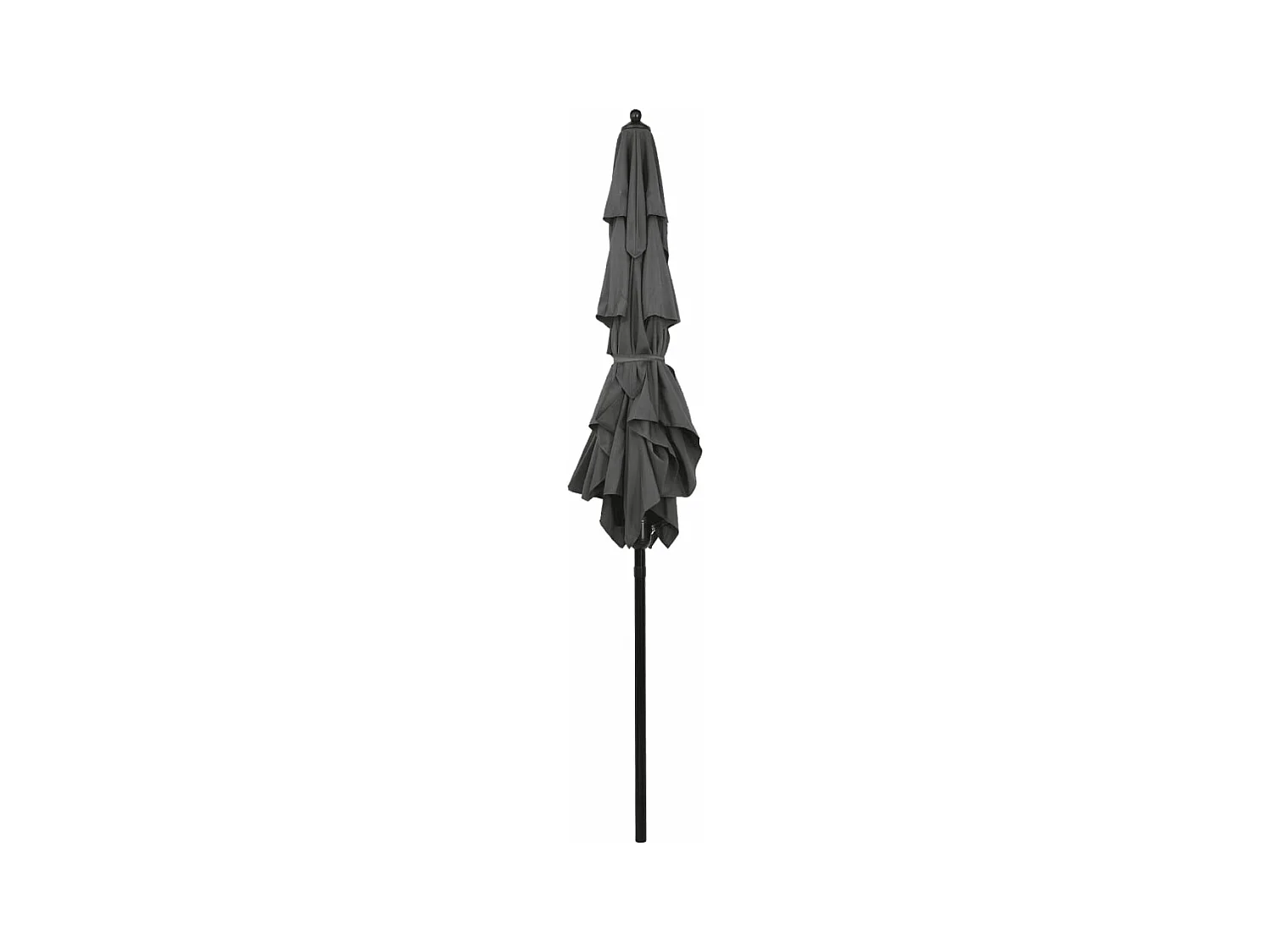 Parasol à 3 niveaux avec mât en aluminium Anthracite 2x2 m