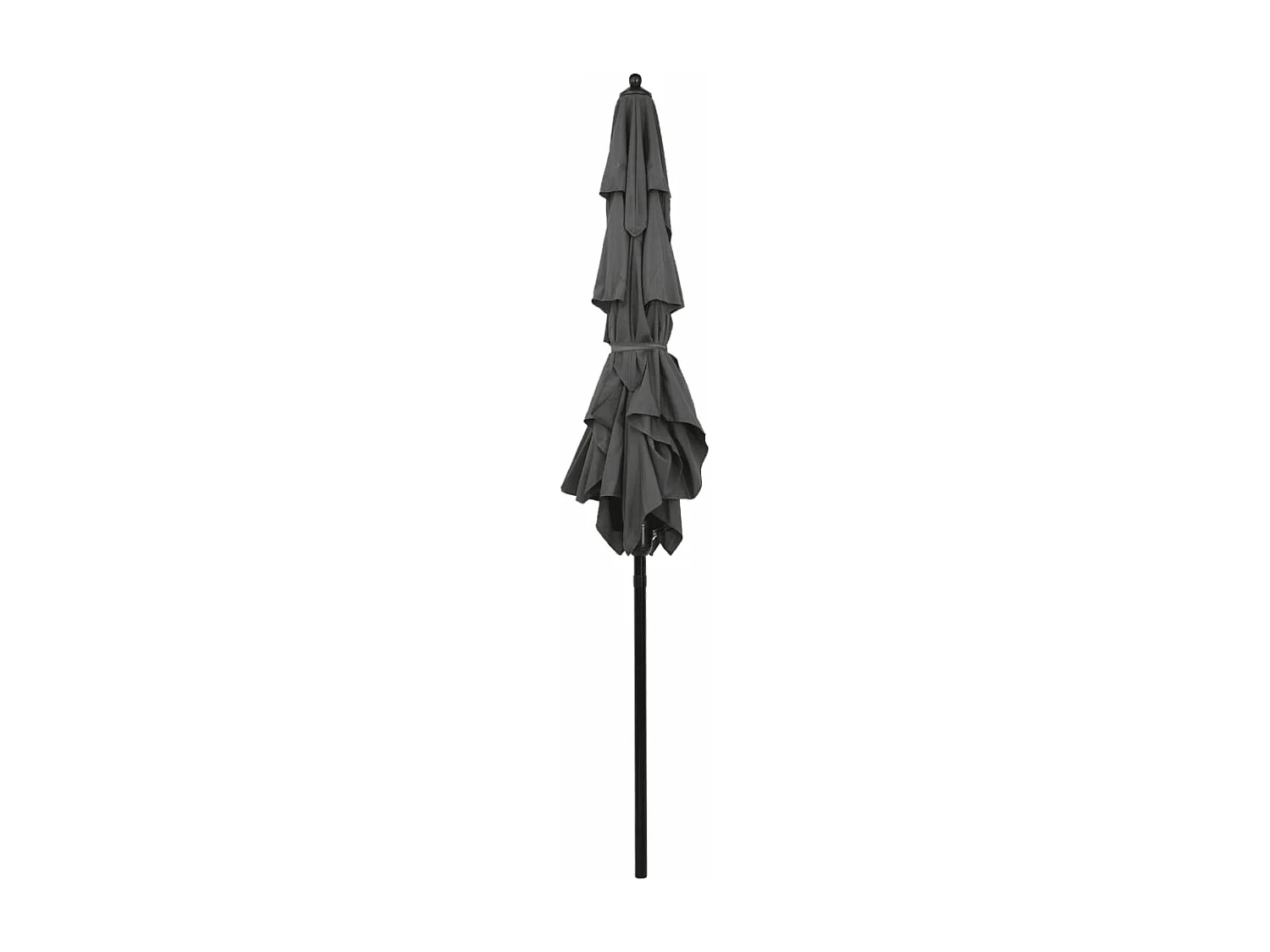 Sombrilla de 3 niveles con poste de aluminio antracita 2x2 m