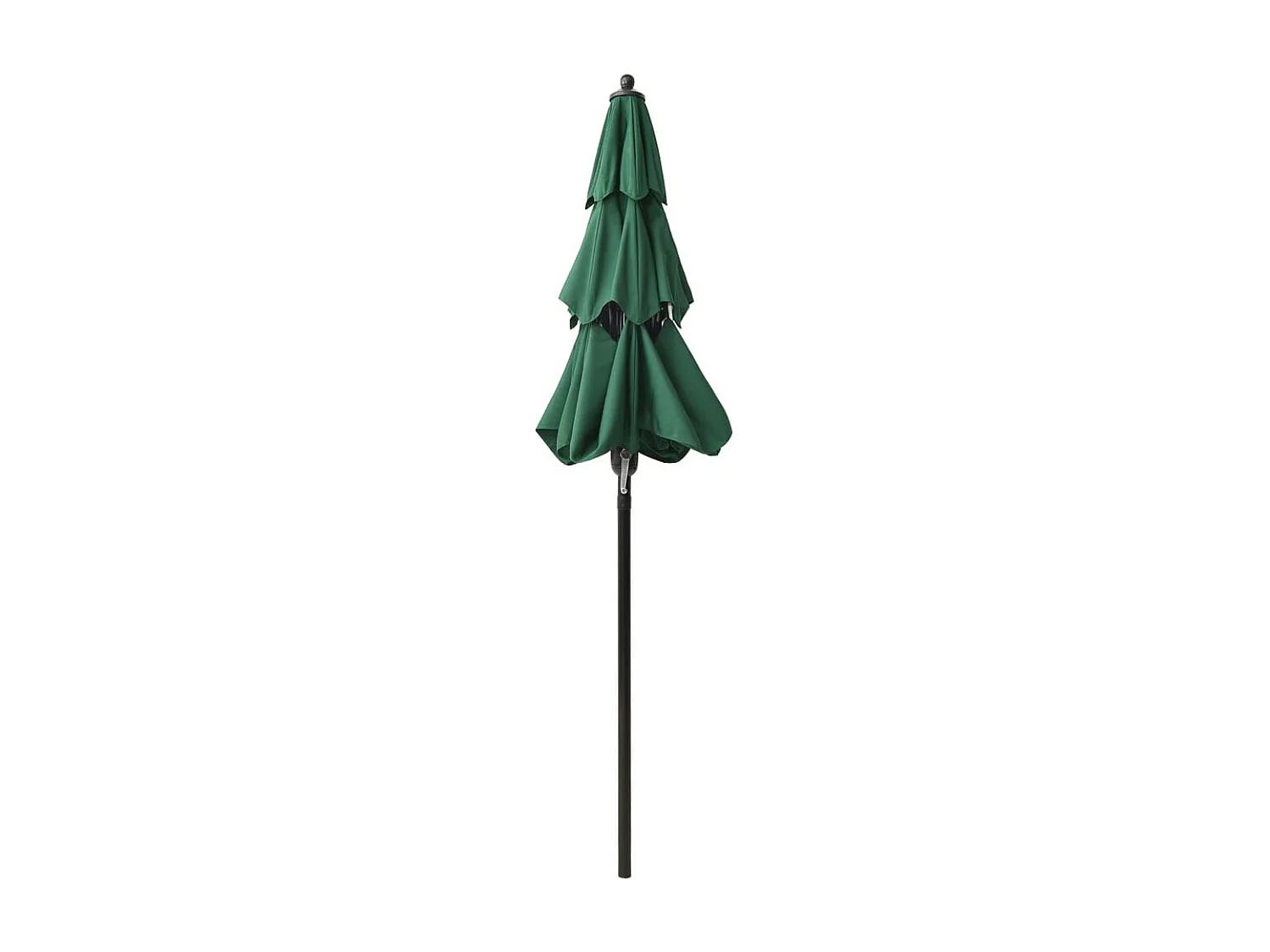 Parasol à 3 niveaux avec mât en aluminium Vert 2 m