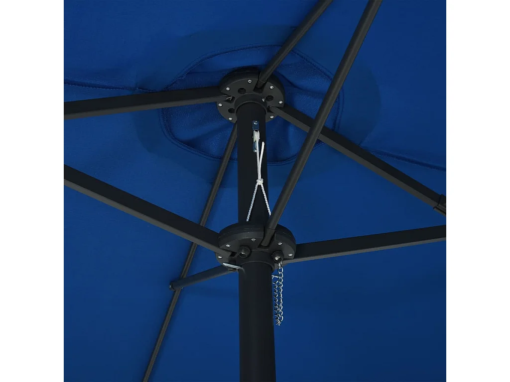 Guarda-sol de exterior c/ poste alumínio 460x270 cm azul