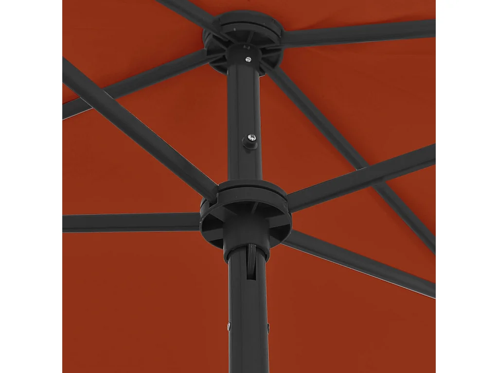 Parasol de plage Terre cuite 180x120 cm