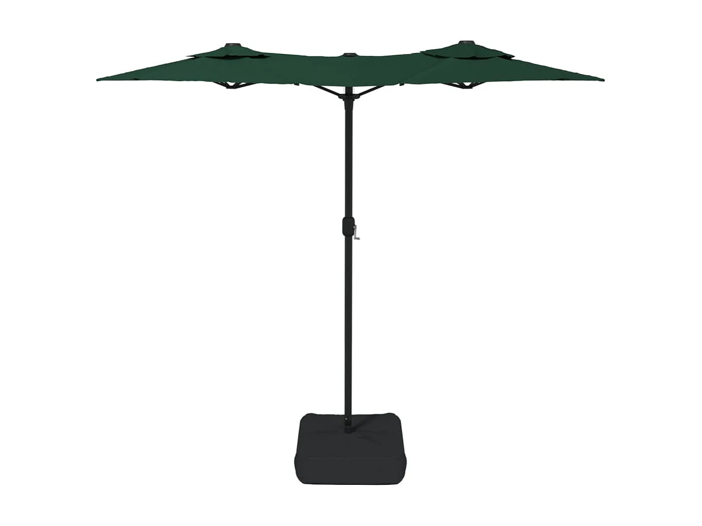 Parasol à double tête avec LED vert 316x240 cm