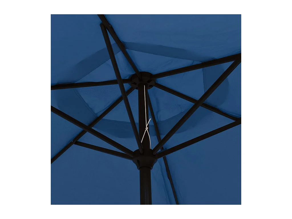 Guarda-sol exterior c/ poste metal 300 cm azul-ciano