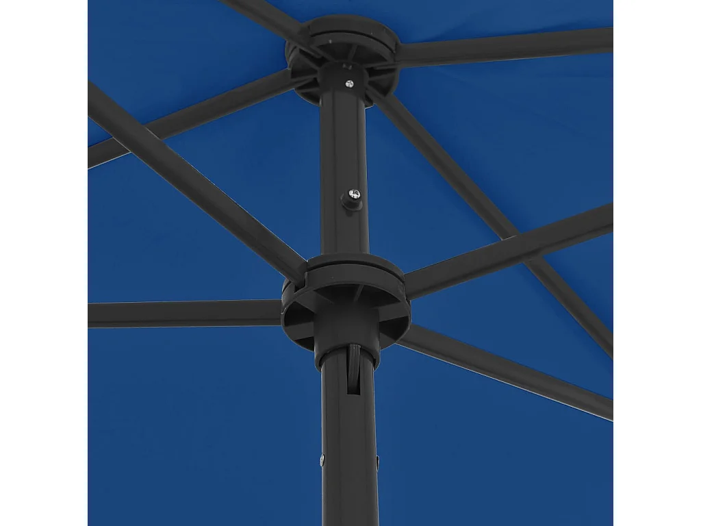 Sombrilla de playa azul celeste 180x120 cm