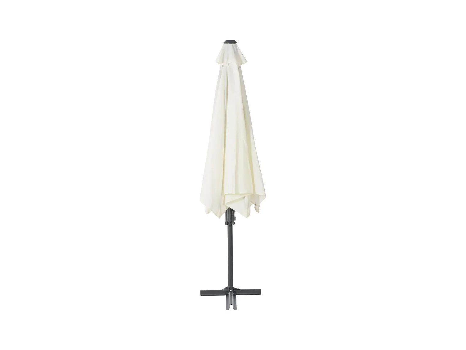 Parasol d'extérieur avec poteau en acier 300 cm Sable