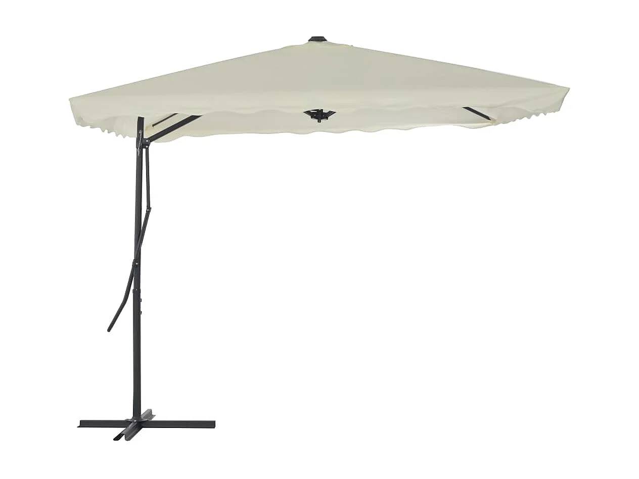 Sombrilla de jardín con palo de acero 250x250 cm arena