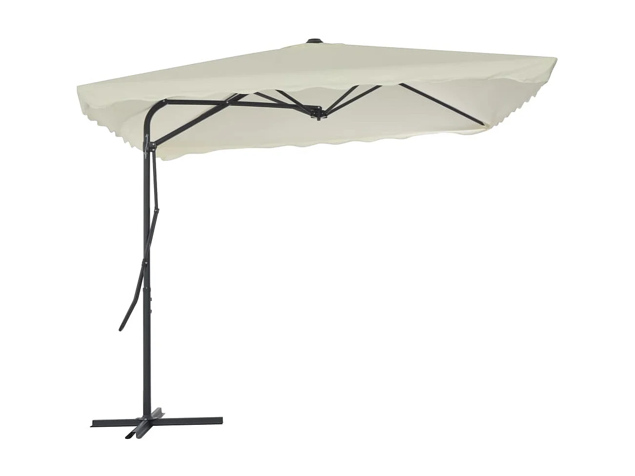 Sombrilla de jardín con palo de acero 250x250 cm arena