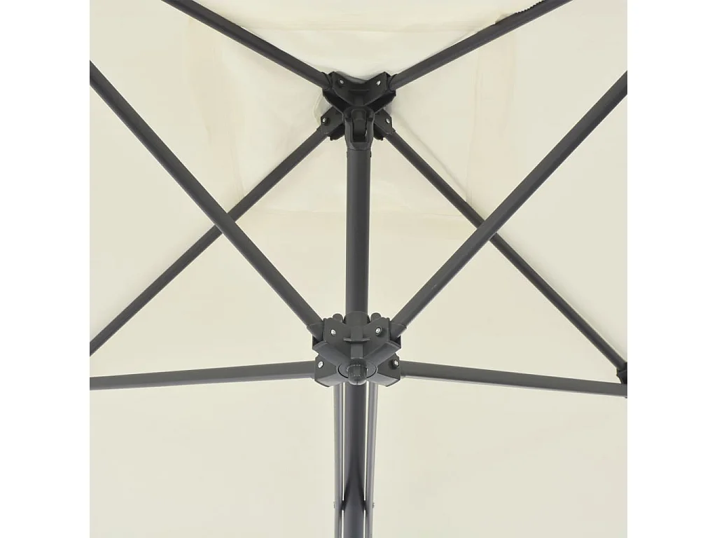 Sombrilla de jardín con palo de acero 250x250 cm arena