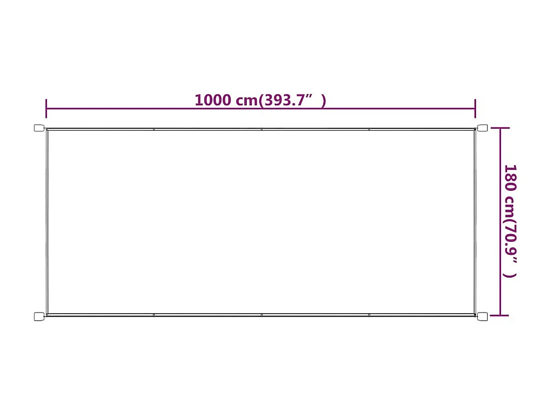 Auvent vertical Taupe 180x1000 cm Tissu oxford