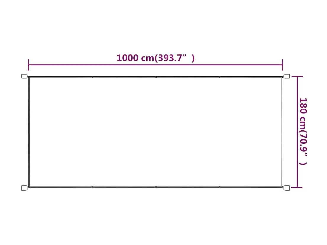 Auvent vertical Bleu 180x1000 cm Tissu oxford