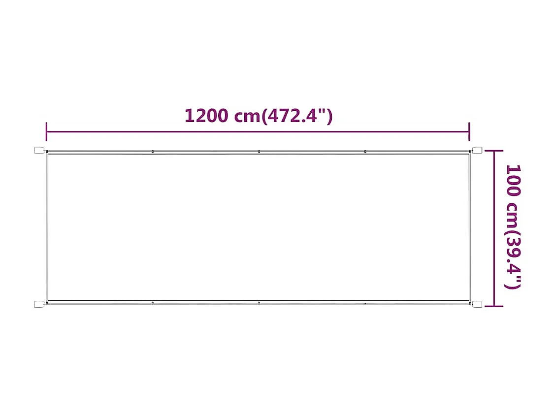 Auvent vertical Vert clair 100x1200 cm Tissu oxford