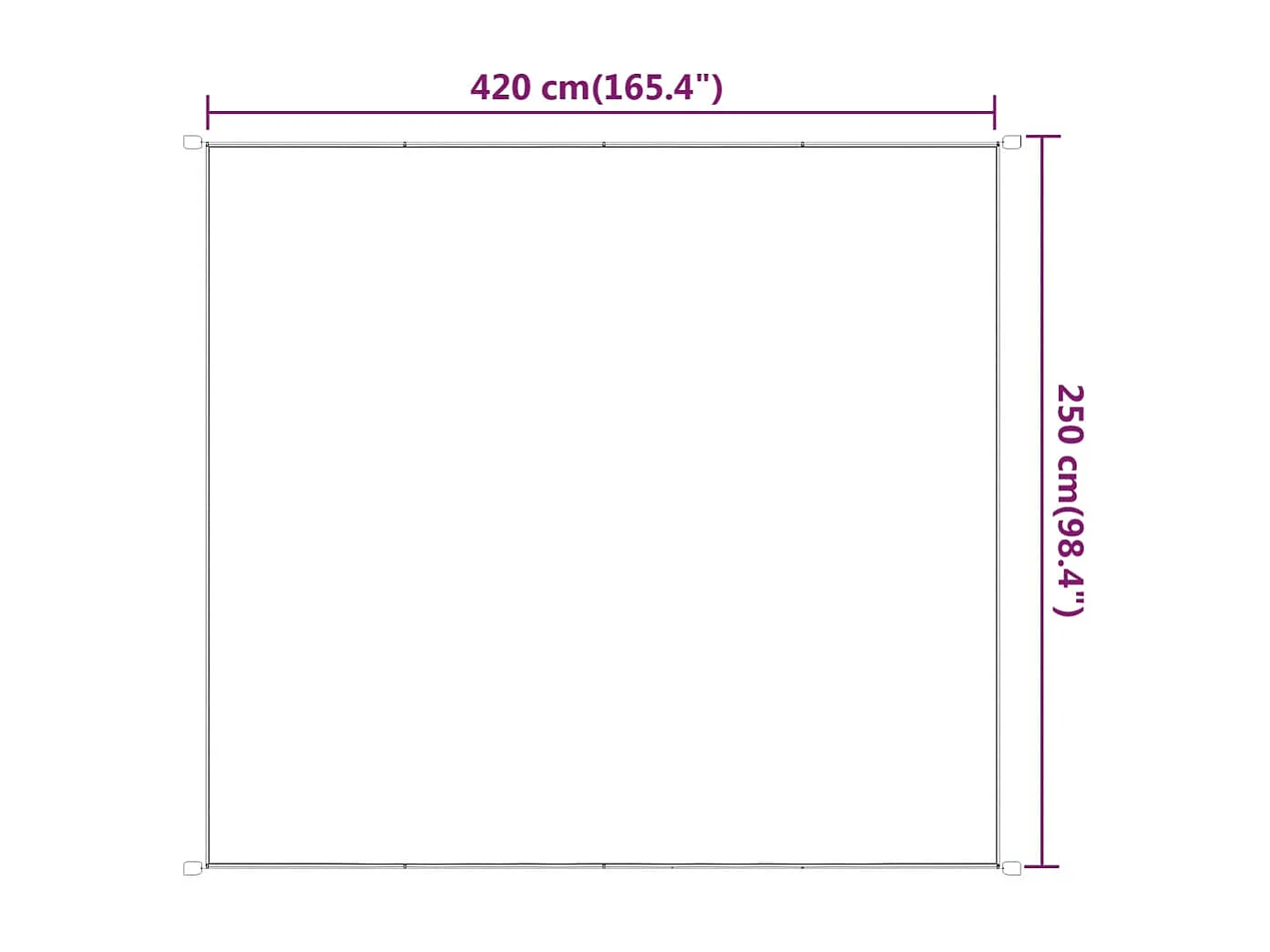 Auvent vertical Vert clair 250x420 cm Tissu oxford
