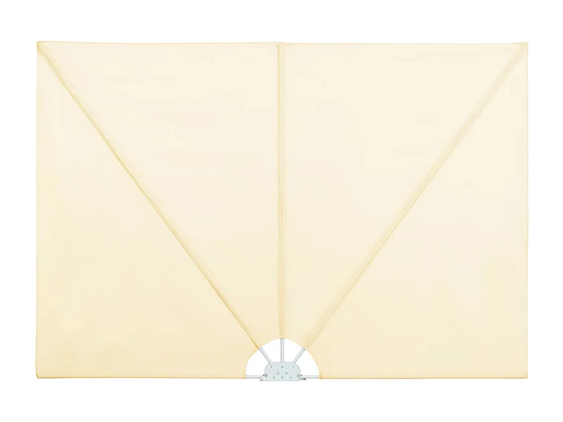 Toldo lateral dobrável para terraço 300x150 cm creme