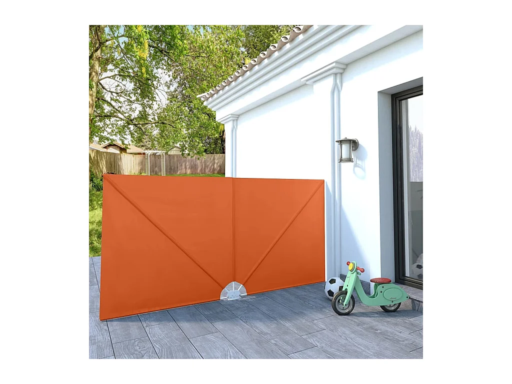 Auvent latéral pliable de terrasse Terre cuite 300 x 150 cm