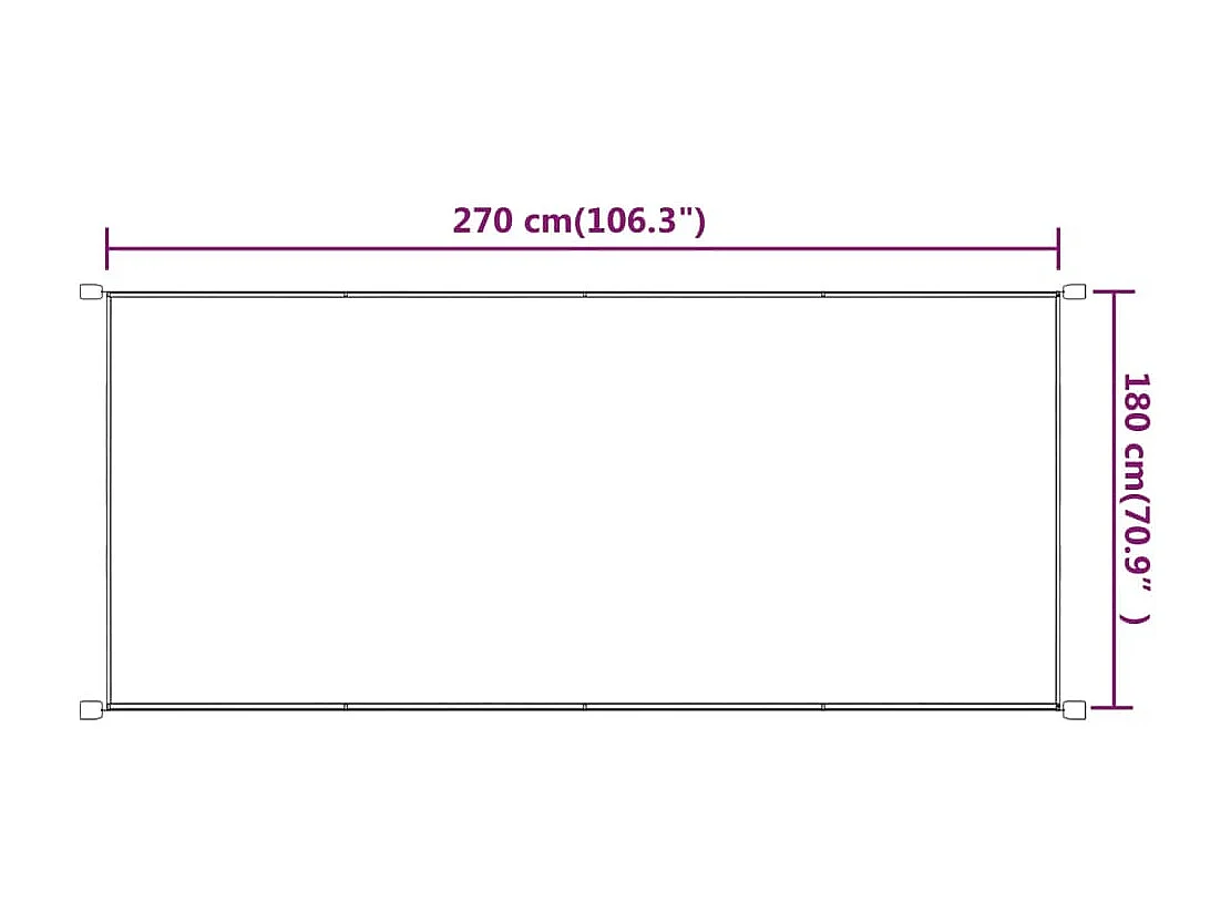 Auvent vertical Terre cuite 180x270 cm Tissu oxford