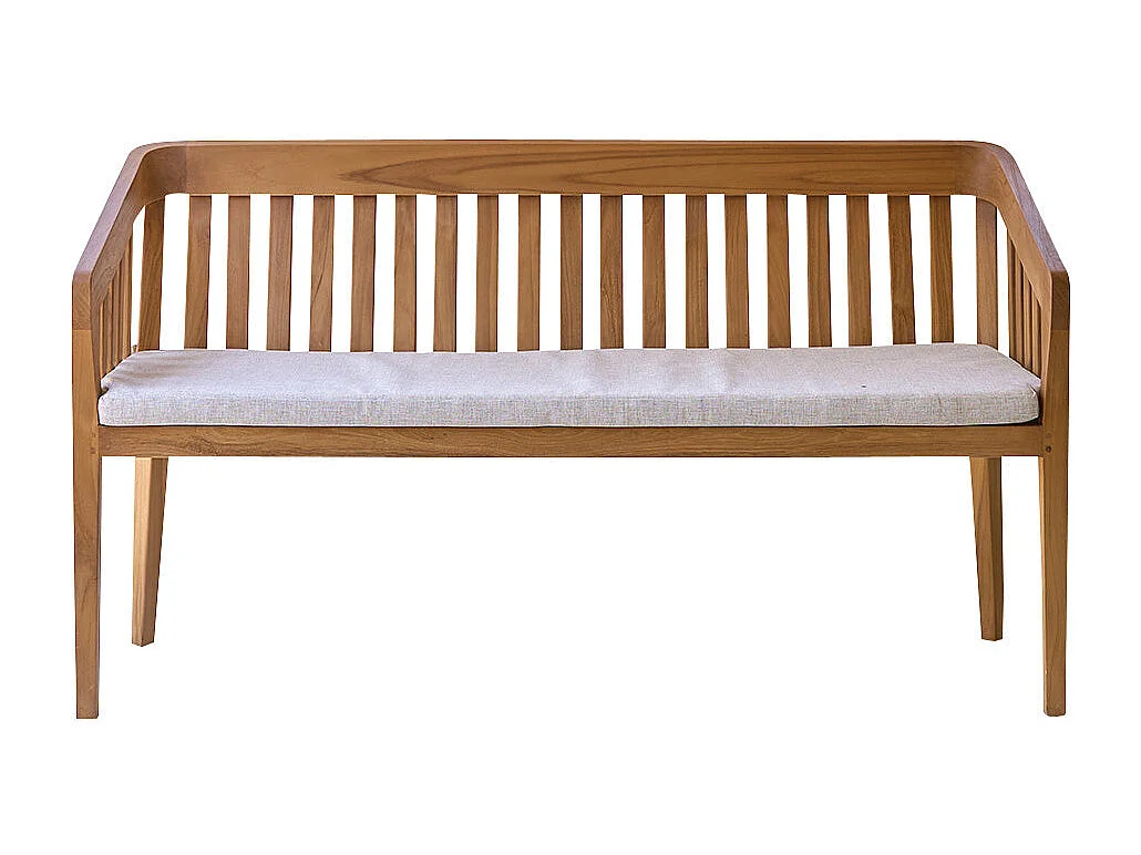 Banco de jardín de madera de teca maciza de 150 cm