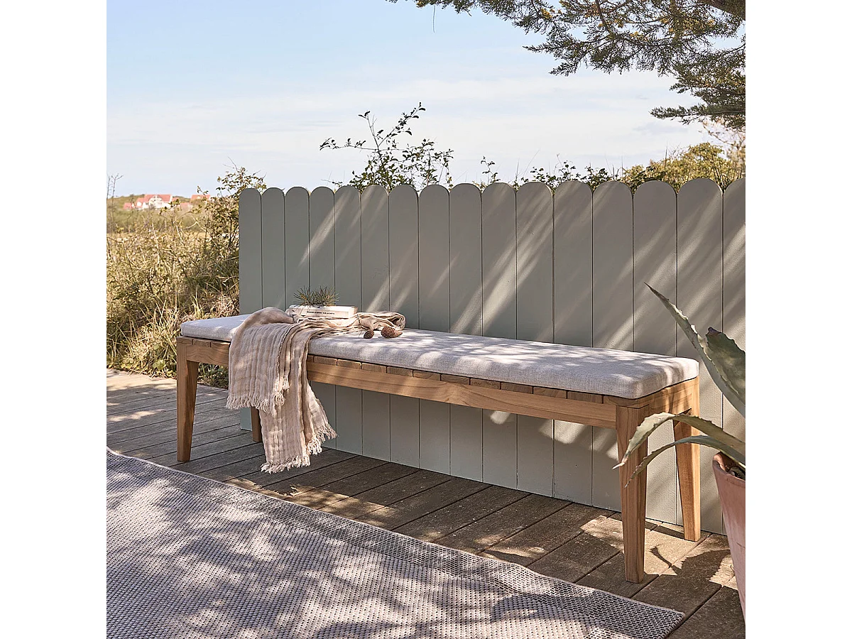 Panchina da giardino in teak massello 180 cm