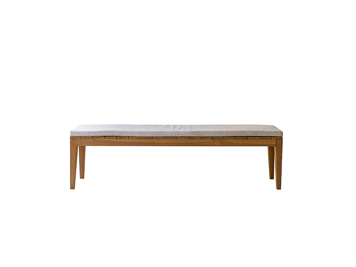 Banco de exterior de teca maciza de 180 cm