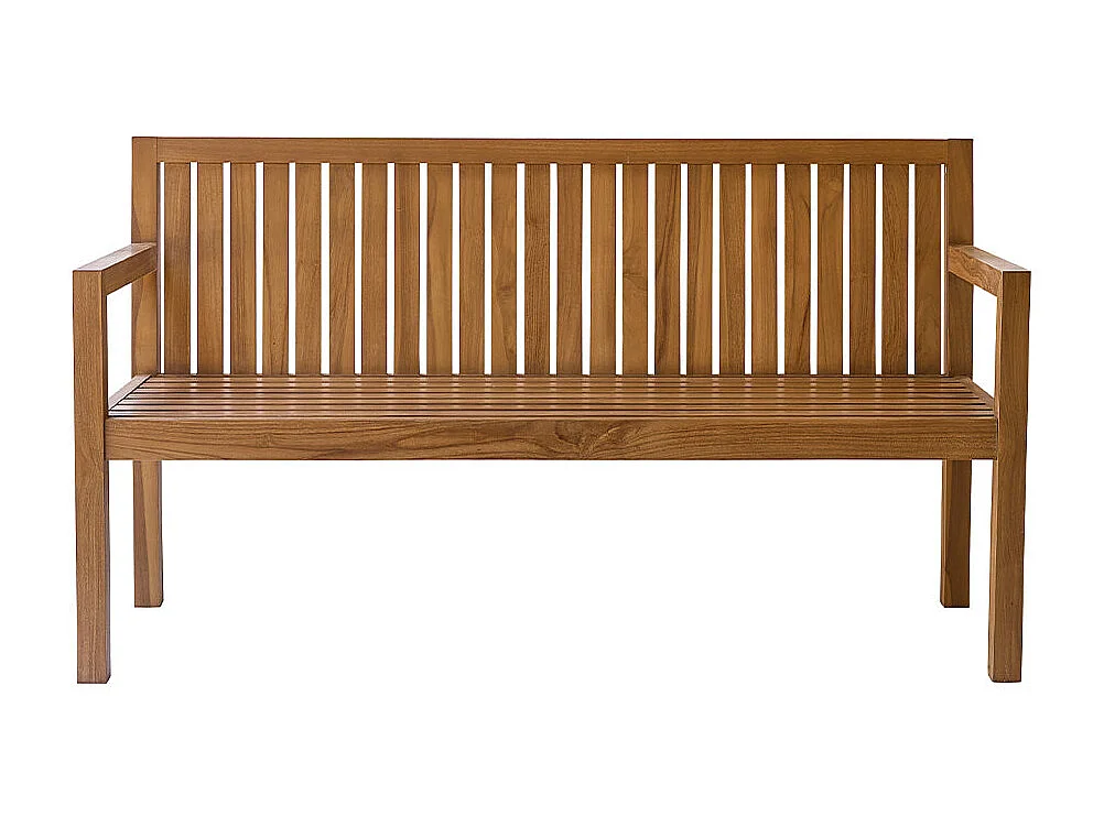 Banco de exterior de teca maciza de 160 cm