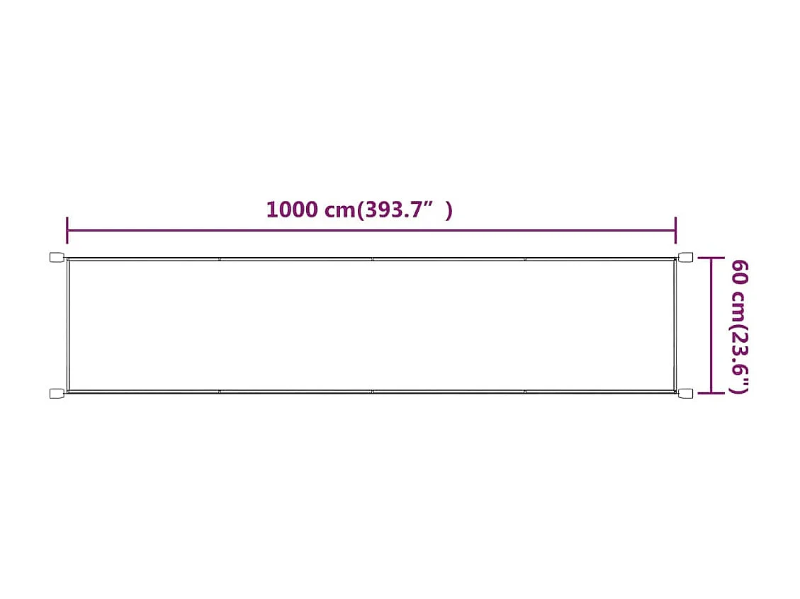 Auvent vertical Bleu 60x1000 cm Tissu oxford