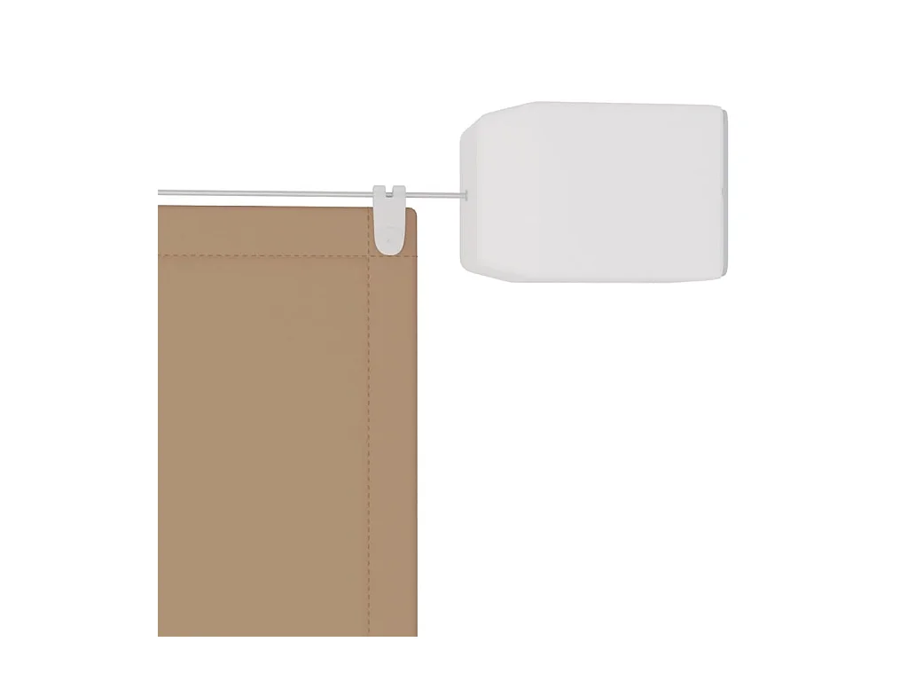 Auvent vertical Taupe 60x1000 cm Tissu oxford