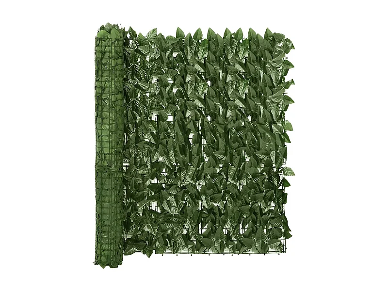 Toldo para balcón con hojas verde oscuro 600x100 cm