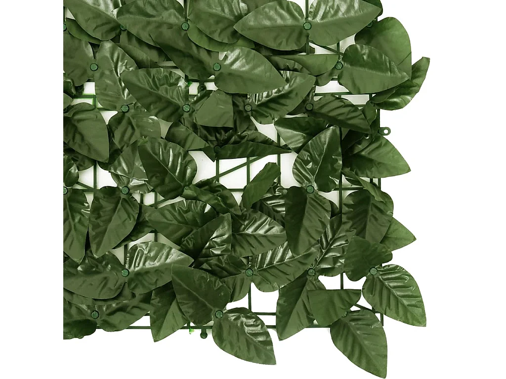 Écran de balcon avec feuilles vert foncé 400x75 cm