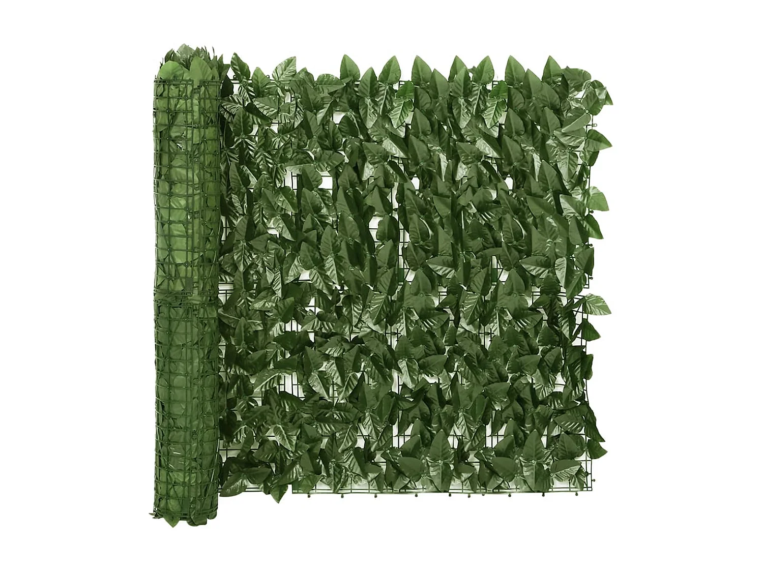 Écran de balcon avec feuilles vert foncé 400x75 cm