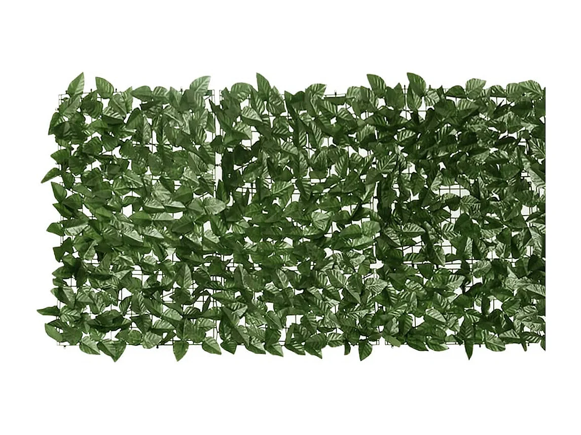 Écran de balcon avec feuilles vert foncé 500x75 cm