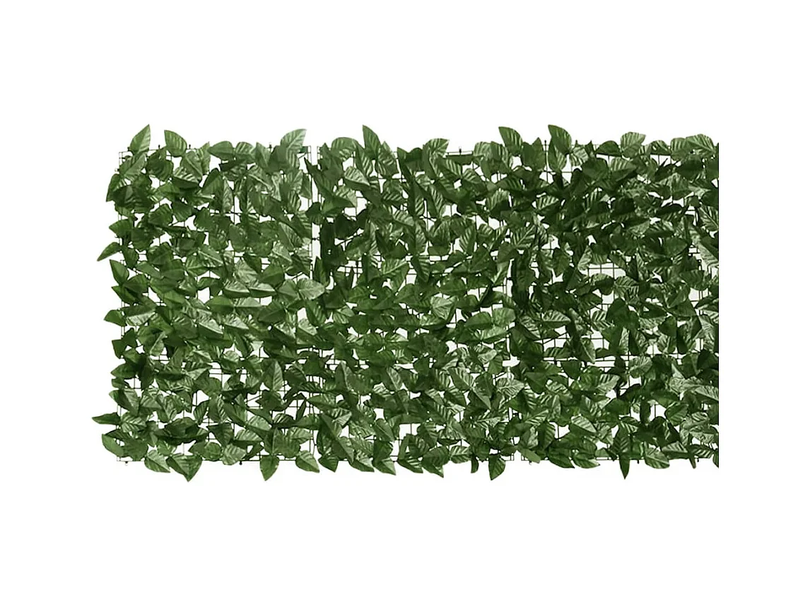 Toldo para balcón con hojas verde oscuro 500x75 cm