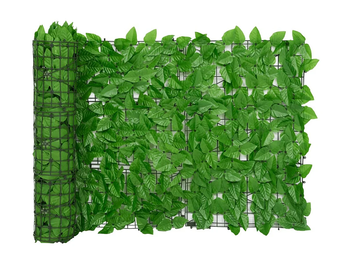 Écran de balcon avec feuilles vert 200x75 cm
