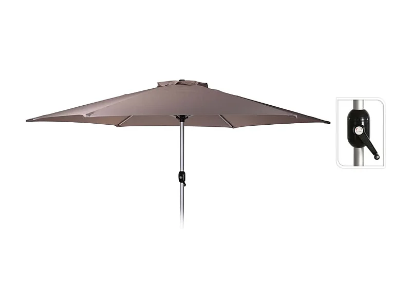 Guarda-sol Mardi 270 cm cinzento-acastanhado