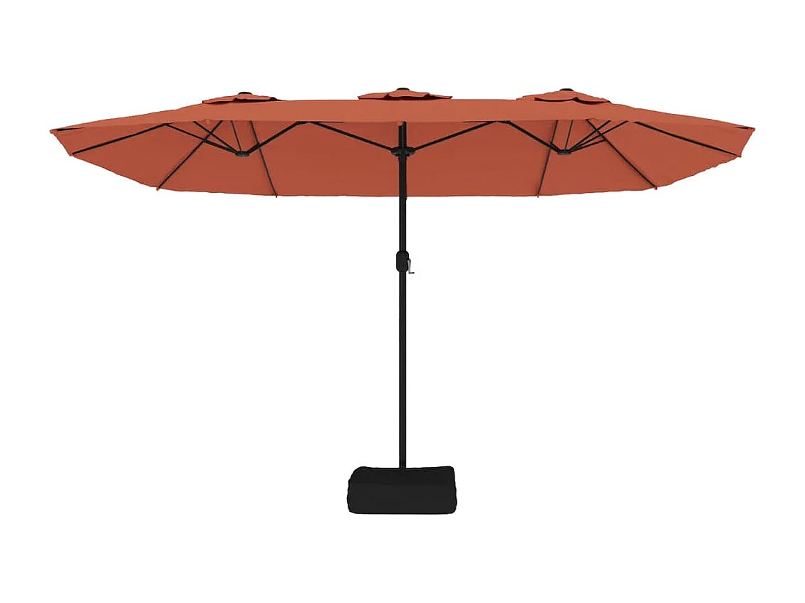 Sombrilla doble color terracota 449x245 cm