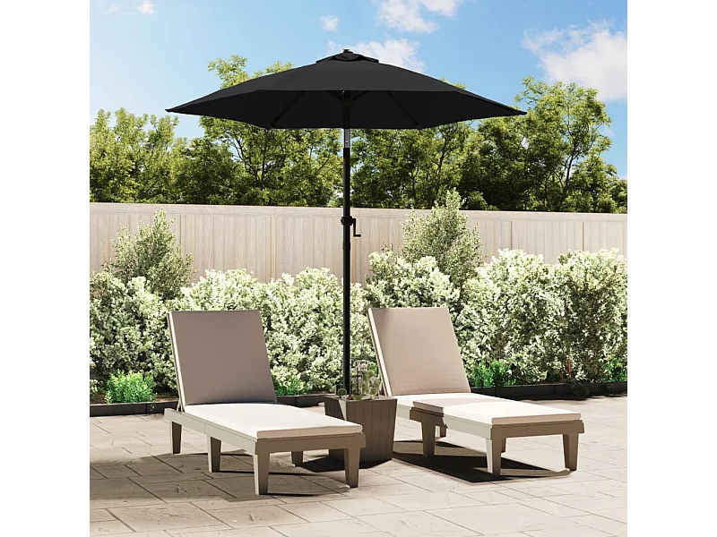 Sombrilla de aluminio negro 200x224 cm