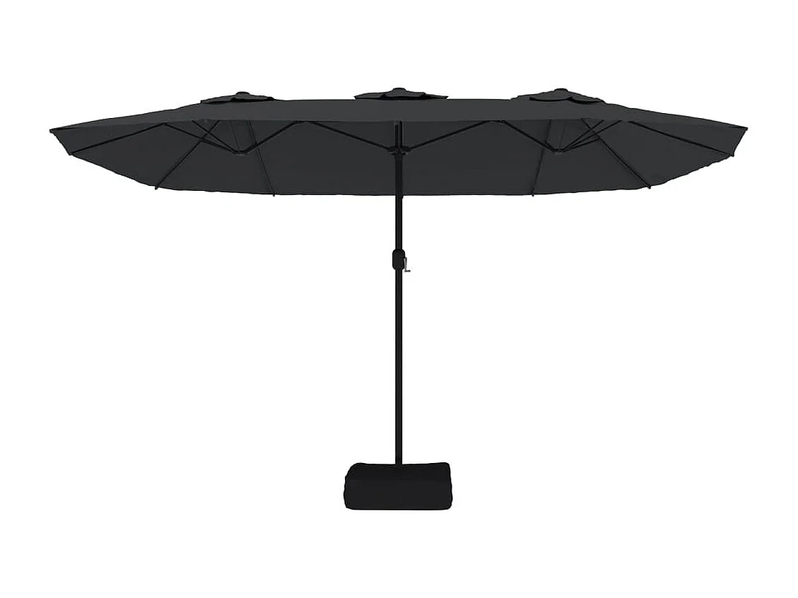 Parasol à double tête noir 449x245 cm