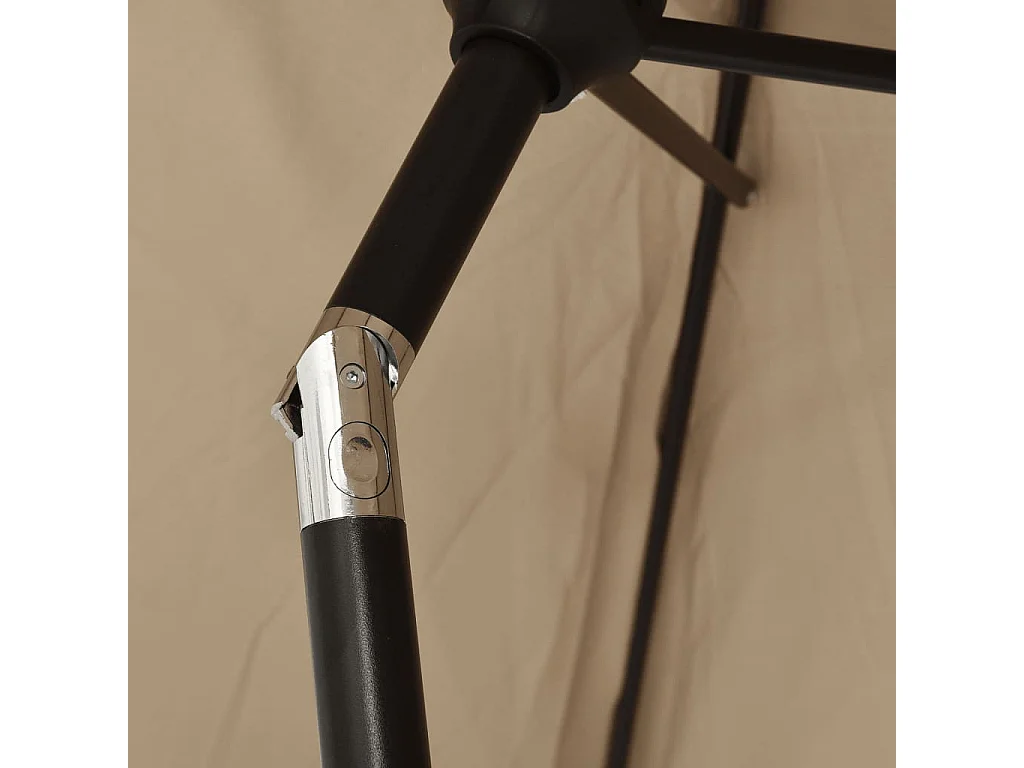 Parasol Taupe 200x224 cm Aluminium