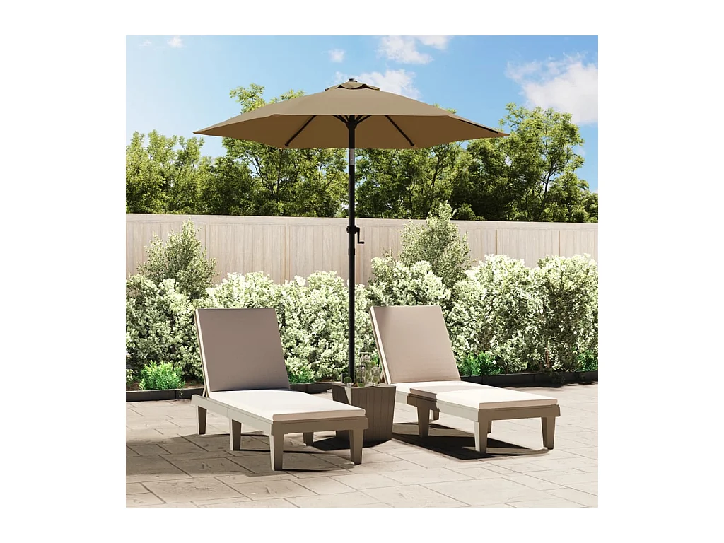 Parasol Taupe 200x224 cm Aluminium